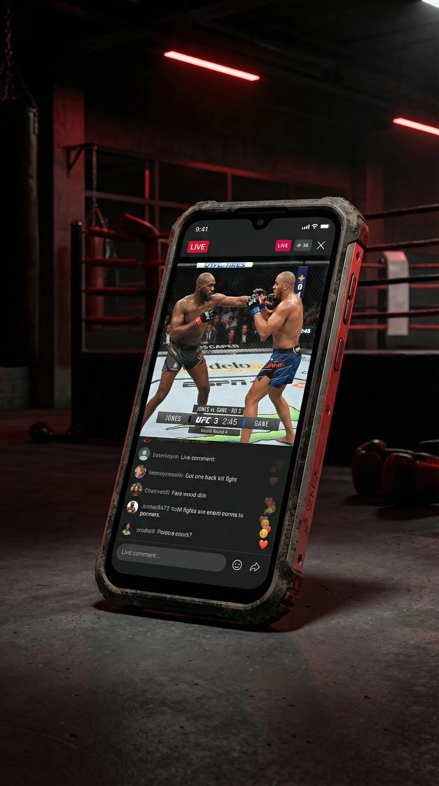 XGAMEapp 移动端APP格斗直播界面